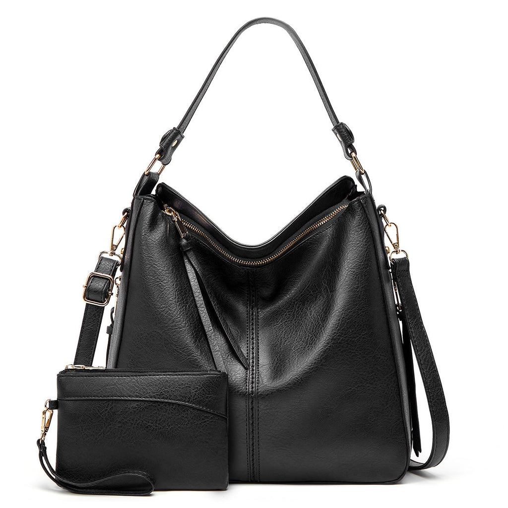 Genevieve hobo bag in Black — front view