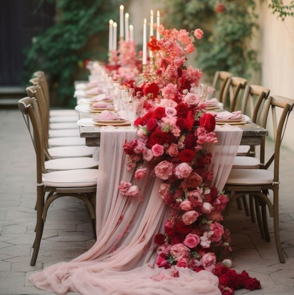 Luxury Artificial Flower Table Runner – Event Floral Garland