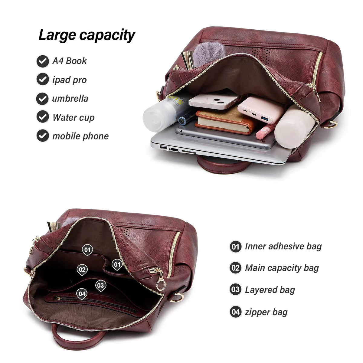 Josephine backpack — open view