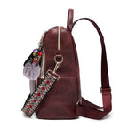 Josephine backpack in Wine Red — side view