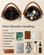 Genevieve hobo bag — open view