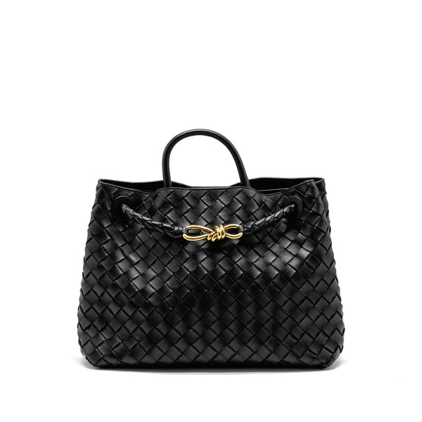 BOTTEGA VENETA MEDIUM ANDIAMO LAMBSKIN BLACK GHW