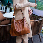 Genevieve hobo bag — on model