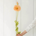110cm Artificial Flower Stem in Yellow — on model