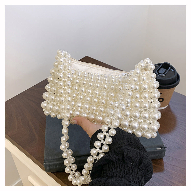 Beatrix faux-pearl shoulder bag — detail