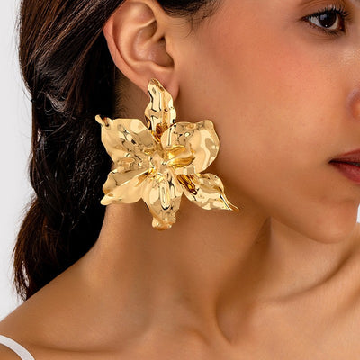 Golden Bloom Statement Earrings