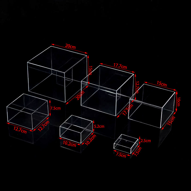 Display Plinth Boxes Set in Clear — product view