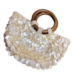 Marina shell-effect handbag — back view