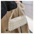 Beatrix faux-pearl shoulder bag — on model