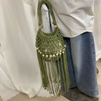 Juniper fringe crochet bag — styled
