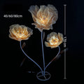 LED Silk Flower Floor Lamp in Champagne — front view