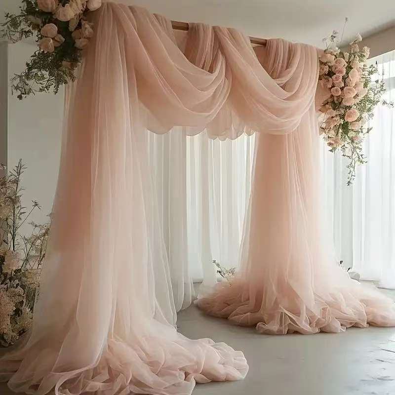 Event Draping Fabric in Pink — styled backdrop