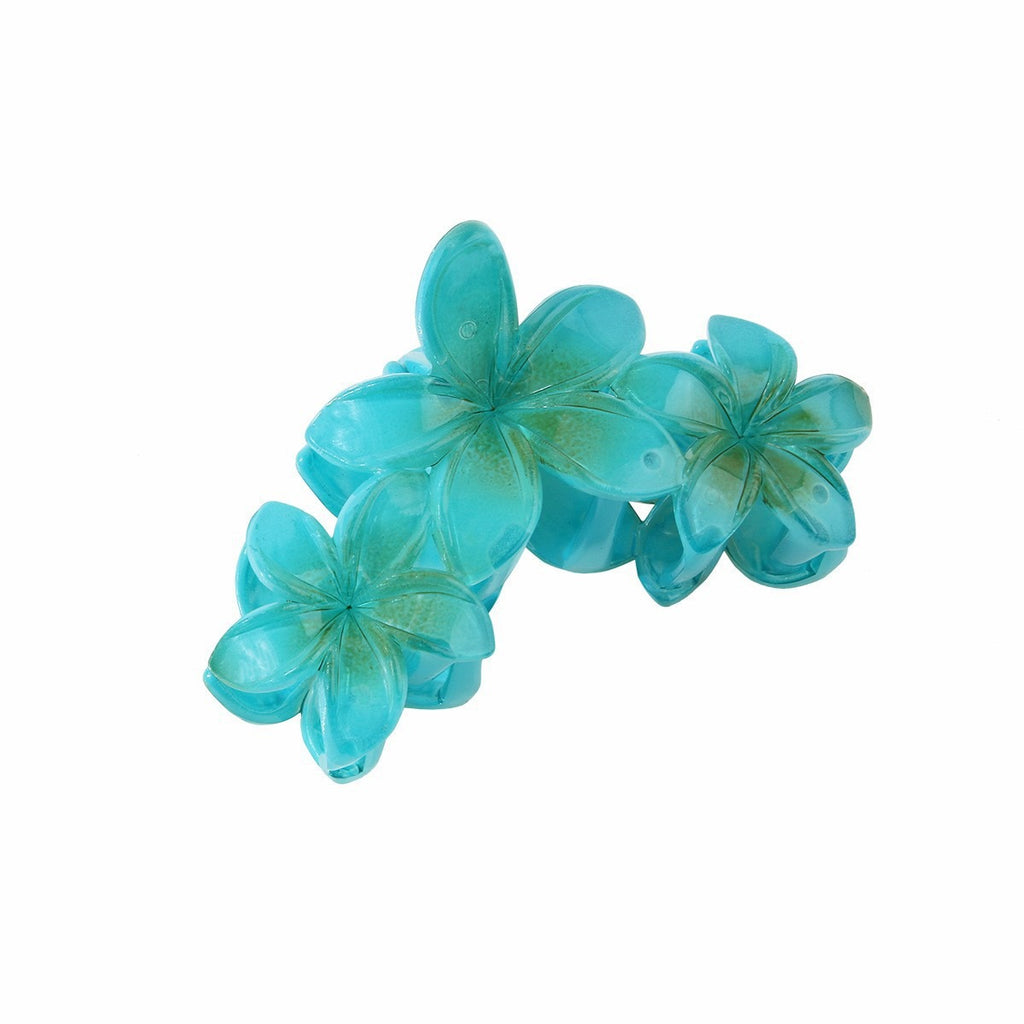 Flower Hair Claw Clip in Blue — product view