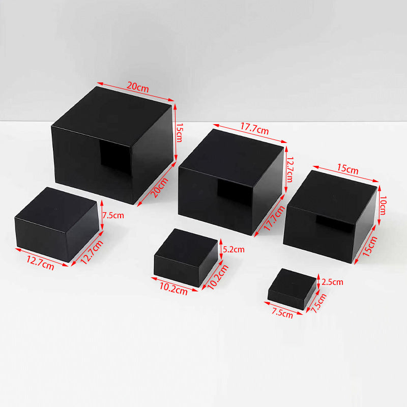 Display Plinth Boxes Set in Black — product view