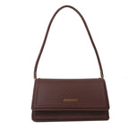 Harriet minimalist structured shoulder bag in brown — side view