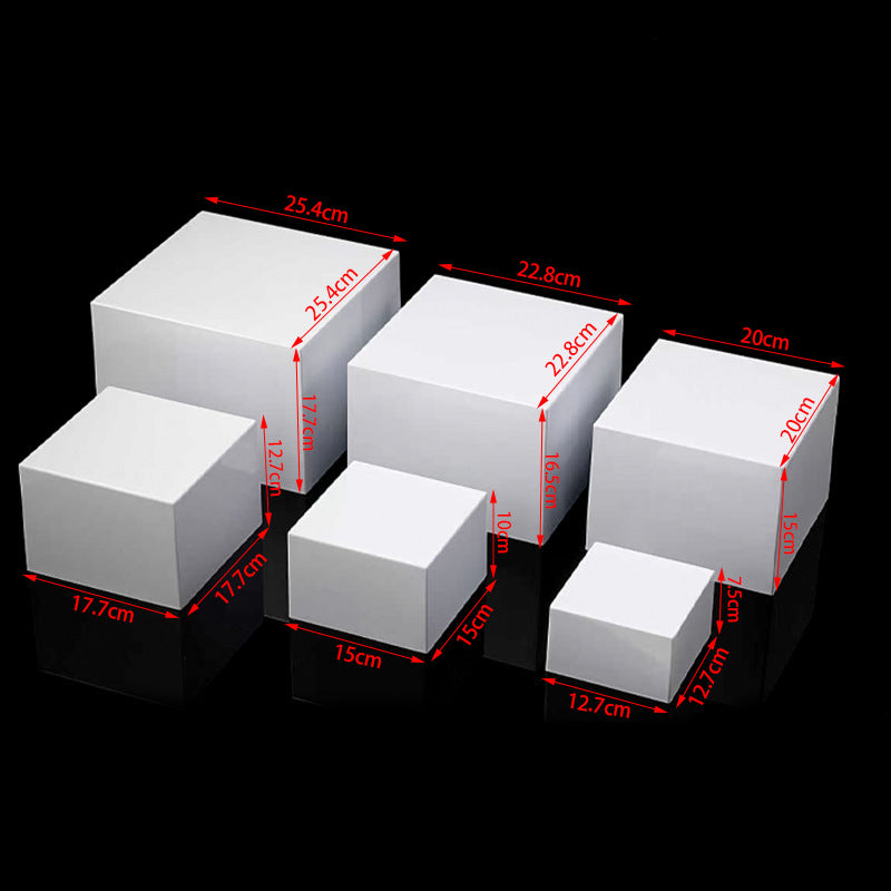 Display Plinth Boxes Set in White — product view