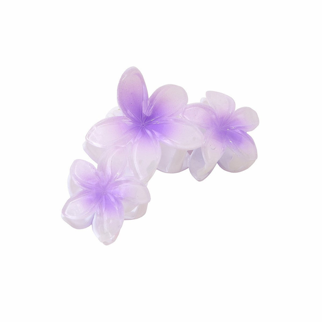 Flower Hair Claw Clip in Purple — product view