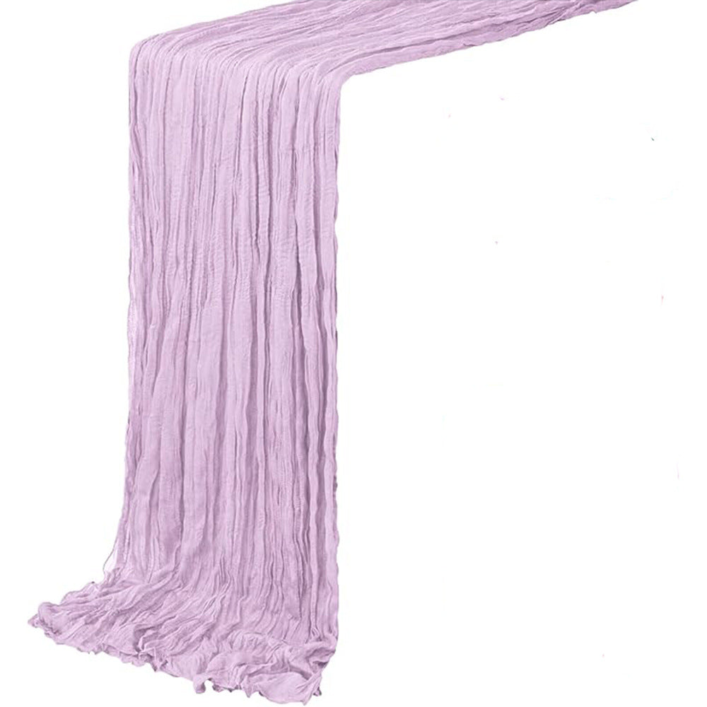 Crinkle Fabric Table Runner in Violet — flat view