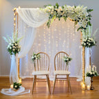 Event Draping Fabric in White — styled arch