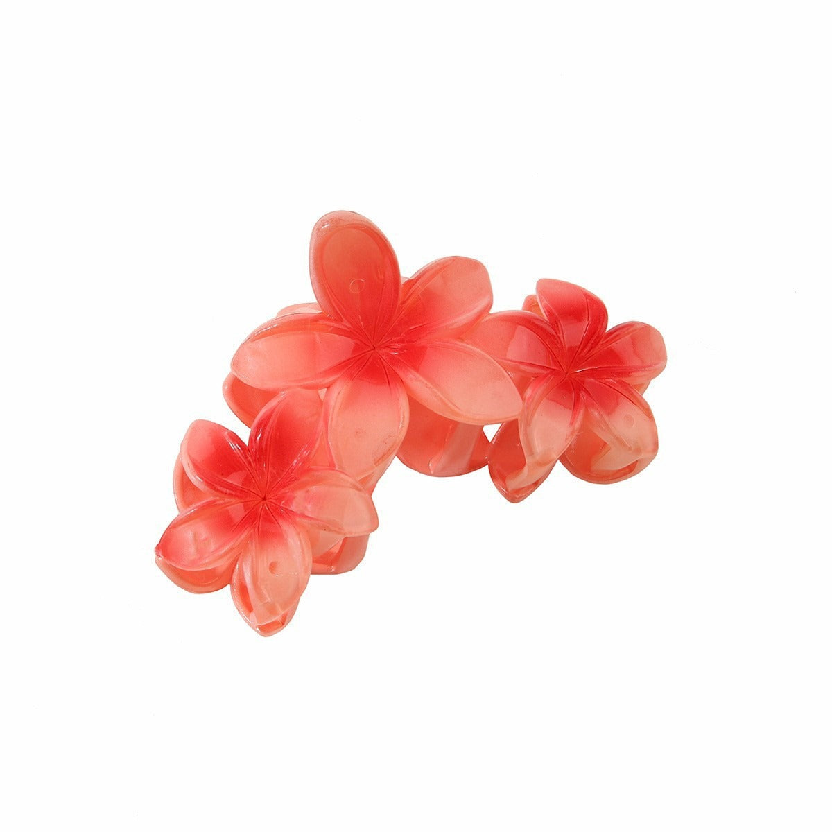 Flower Hair Claw Clip in Red — product view