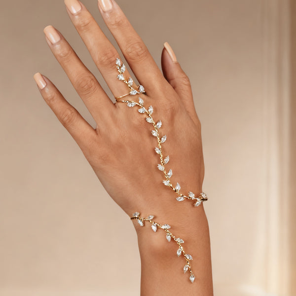 Crystal Vine Hand Chain Bracelet