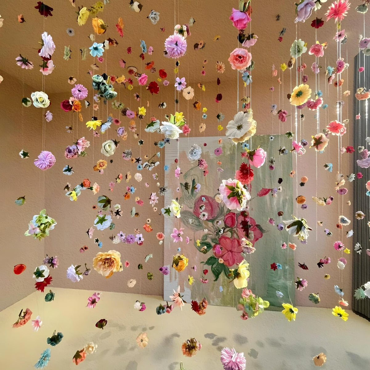 Hanging Flower Decoration Kit — styled ceiling display