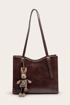 Avignon vintage tote bag in brown — front view
