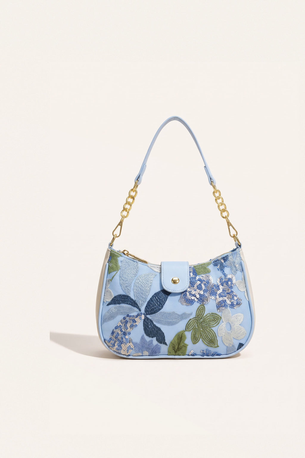 Elodie Shoulder Bag in Blue — front view