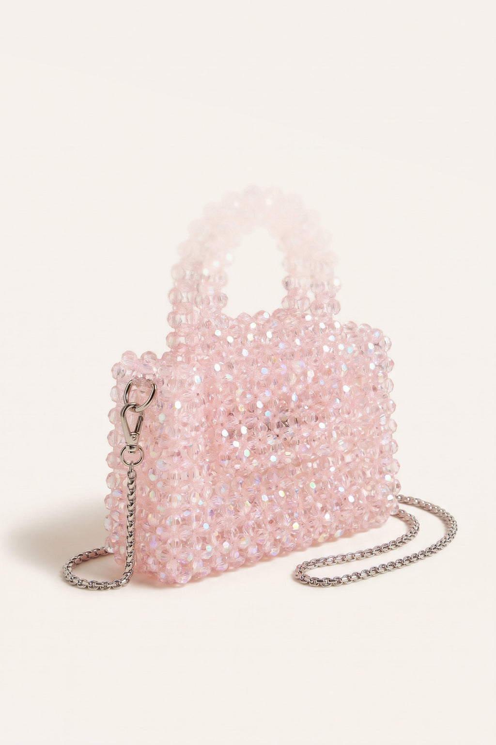 Esme mini bag in light pink — three-quarter view