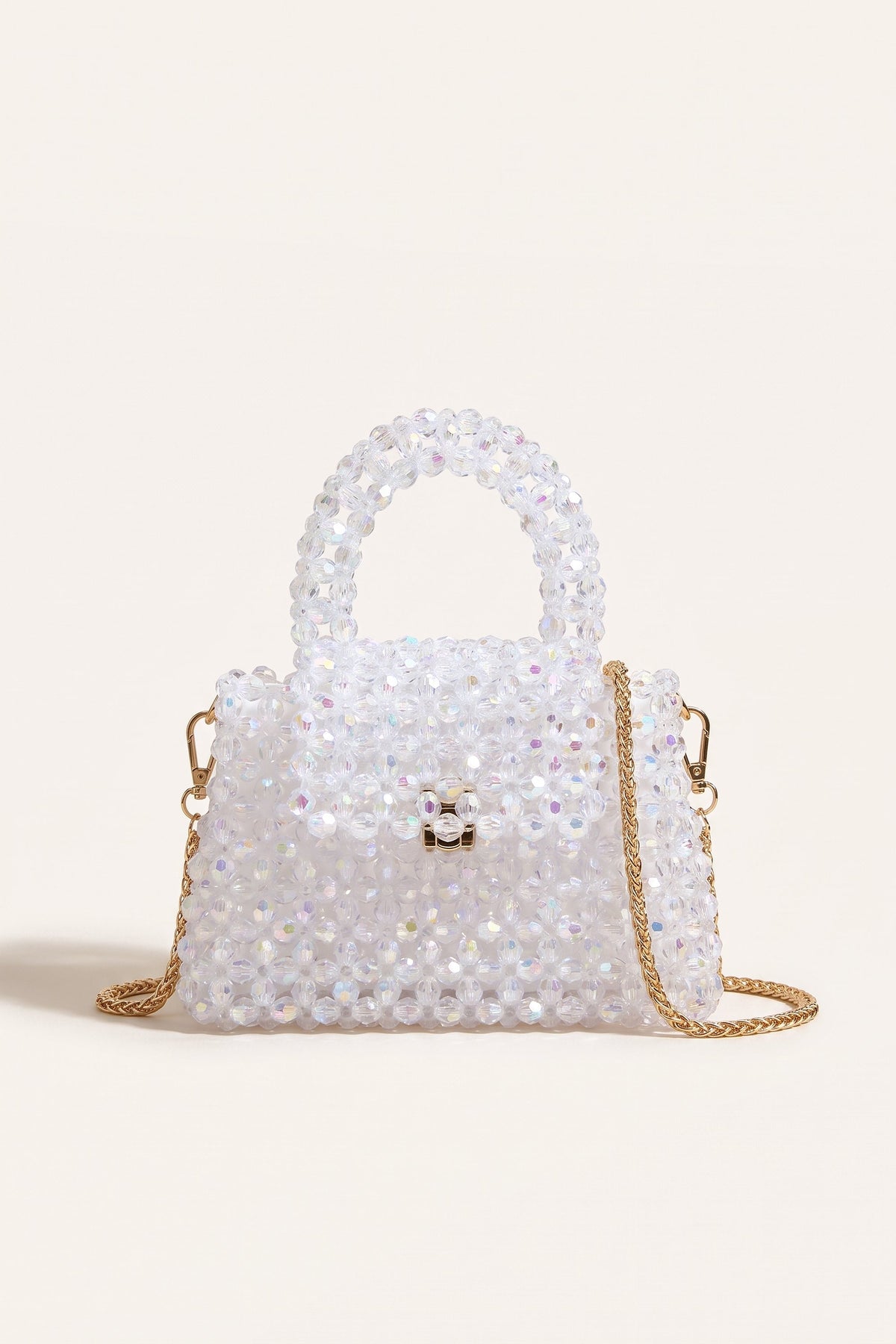 Esme mini bag in white — front view