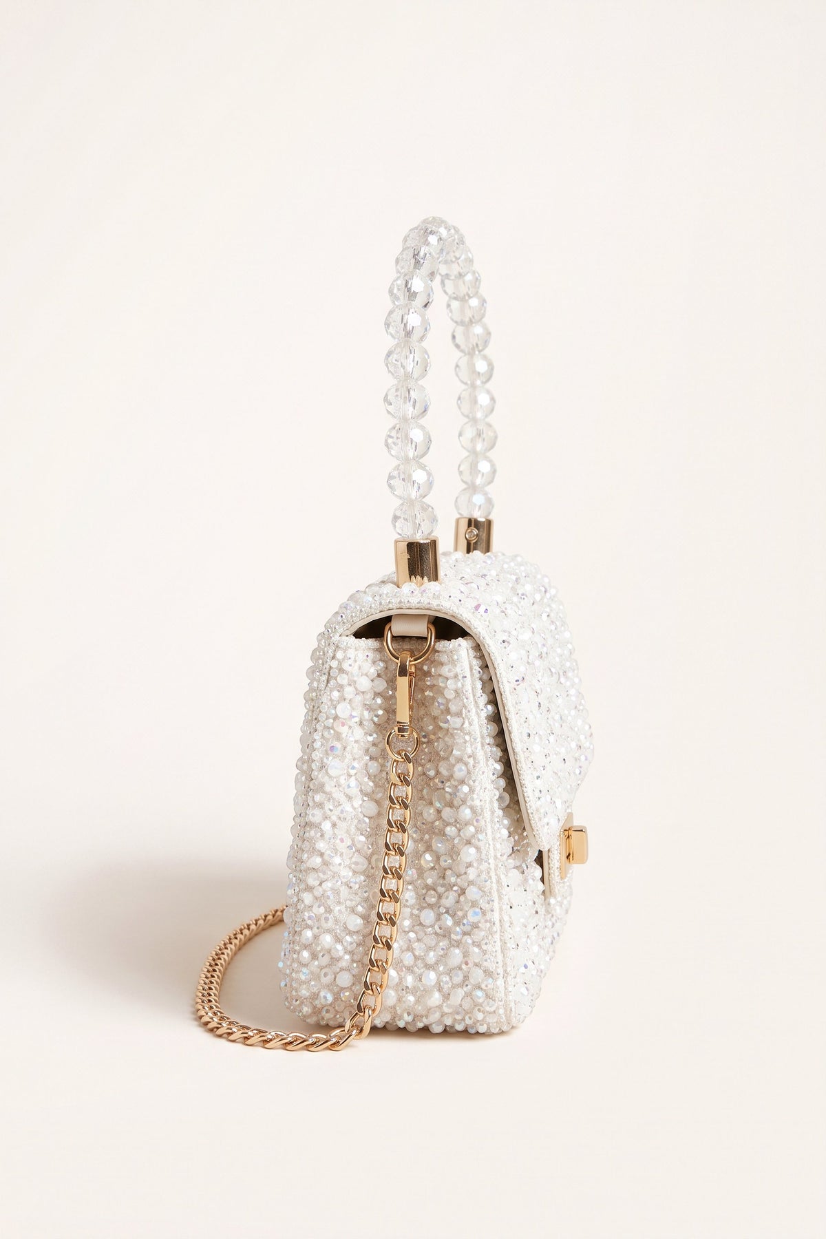 Esme mini bag in white — side view