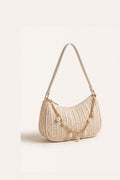 Florence shoulder bag in beige — front view