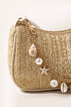 Florence shoulder bag in dark beige — detail