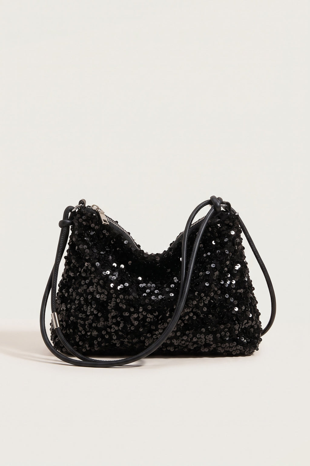 Giselle Shoulder Bag in Black — front view