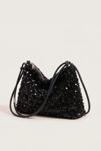 Giselle Shoulder Bag in Black — three-quarter view