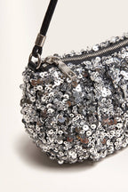 Giselle Shoulder Bag in Silver — detail