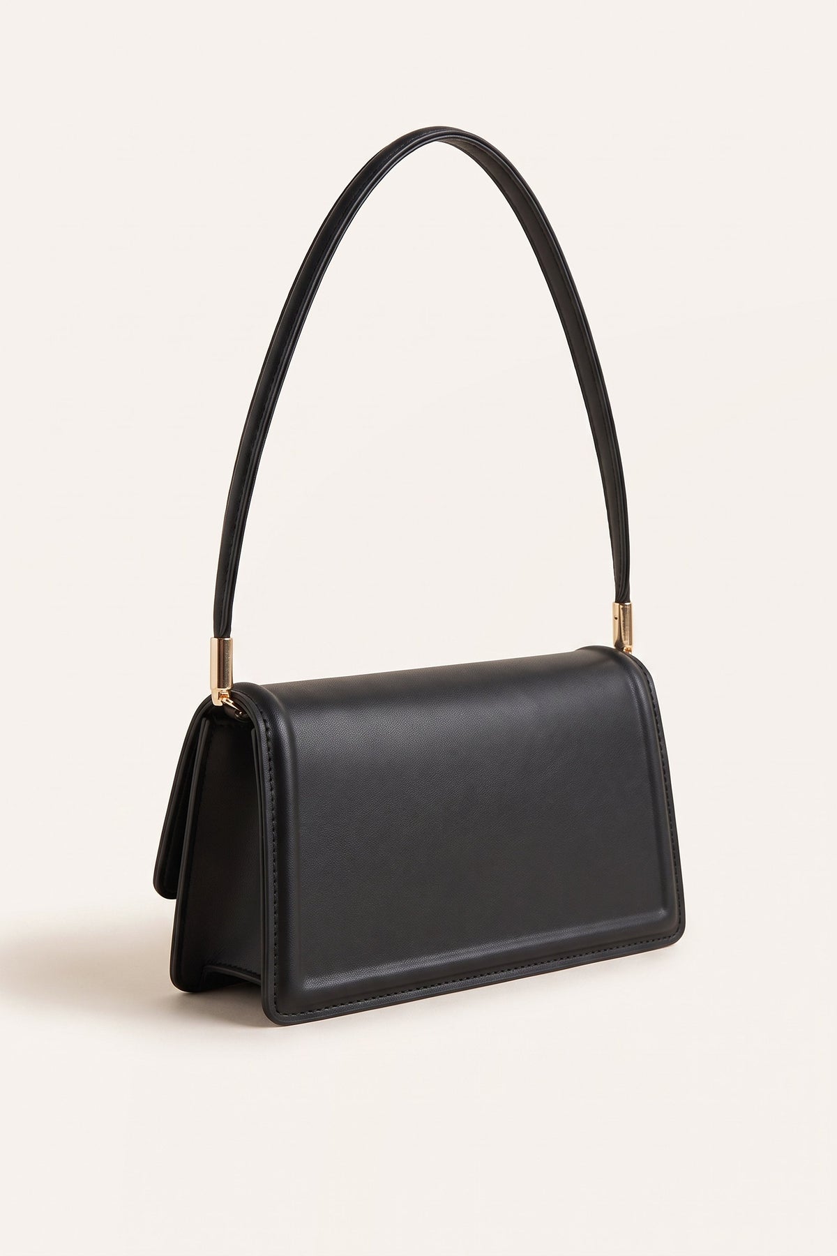 Harriet shoulder bag in black — three-quarter view