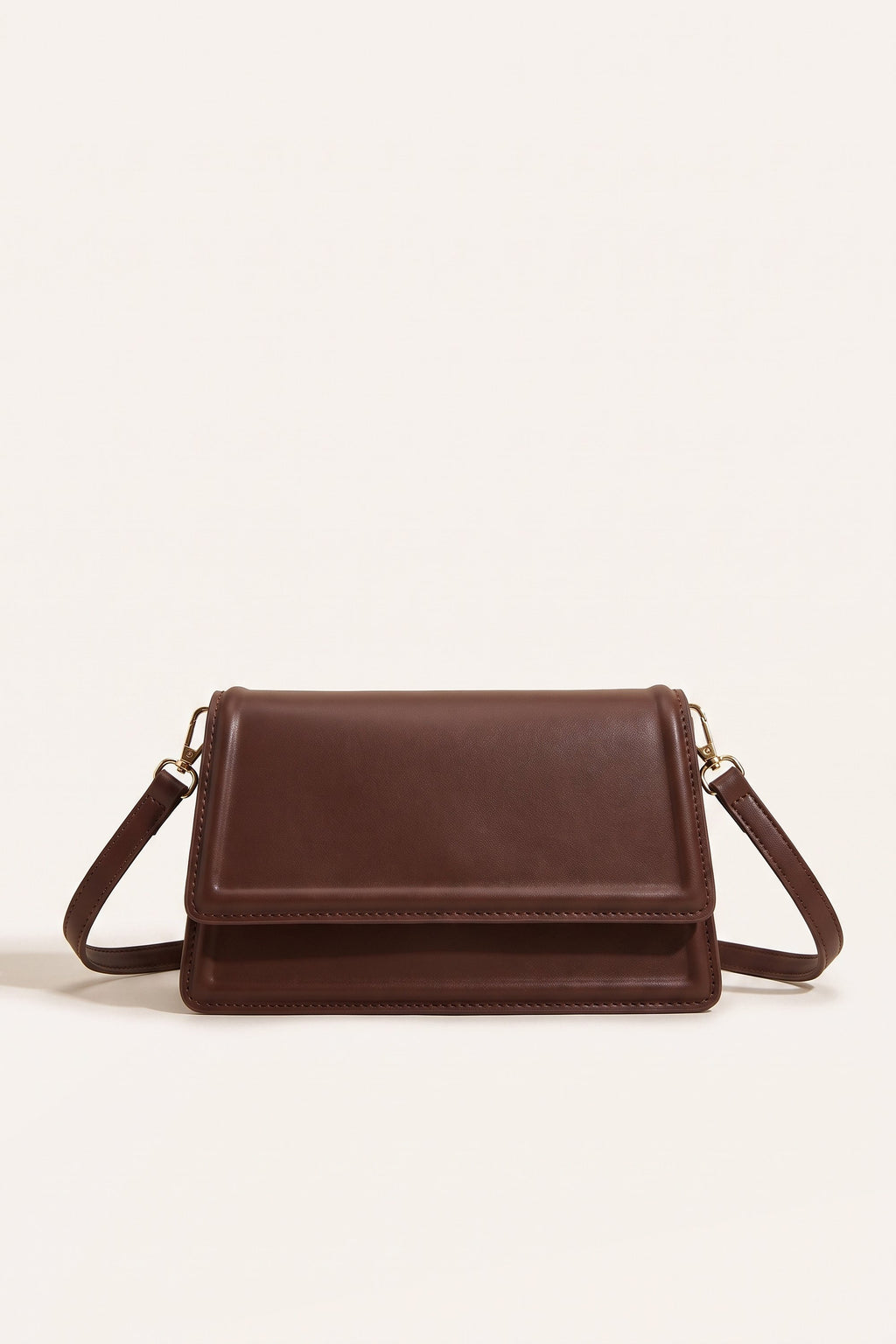 Harriet shoulder bag in brown — front view