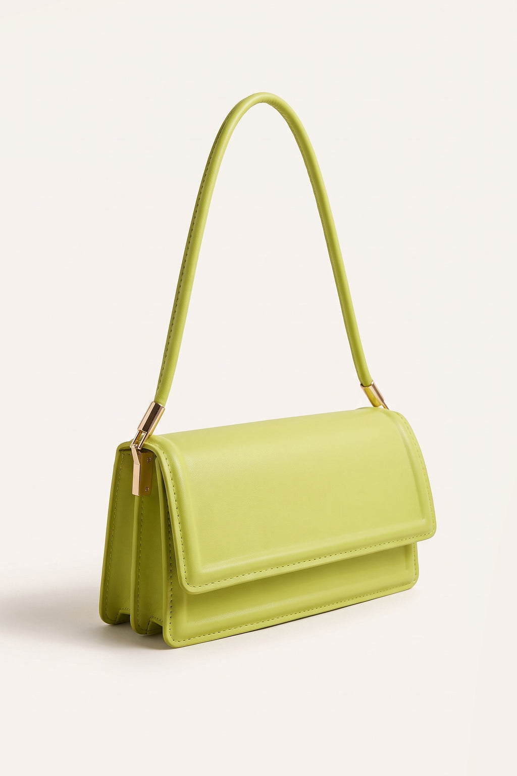 Harriet shoulder bag in green — three-quarter view