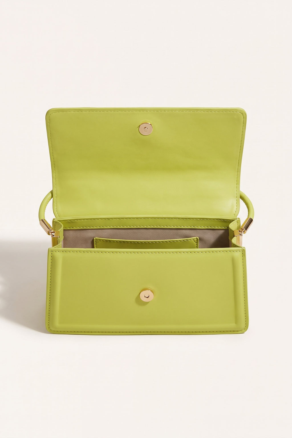 Harriet shoulder bag in green — open view