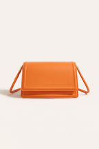Harriet shoulder bag in orange — front view