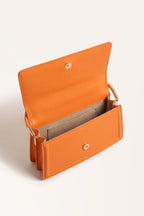 Harriet shoulder bag in orange — open view