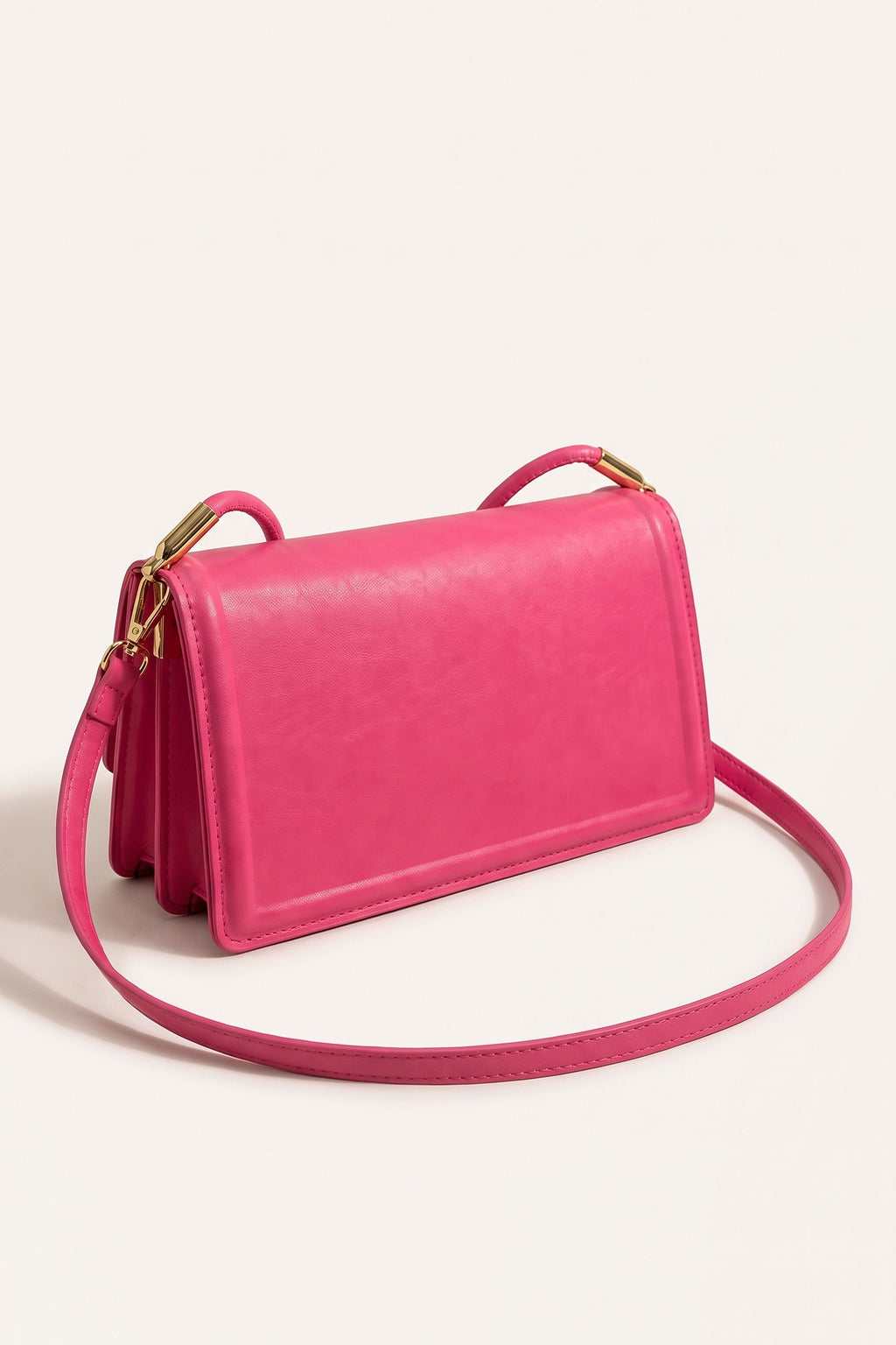 Harriet shoulder bag in pink — three-quarter view