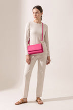 Harriet shoulder bag in pink — on model