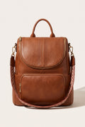 Josephine convertible backpack in brown — front view