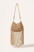 Juniper Shoulder Bag in Beige — front view