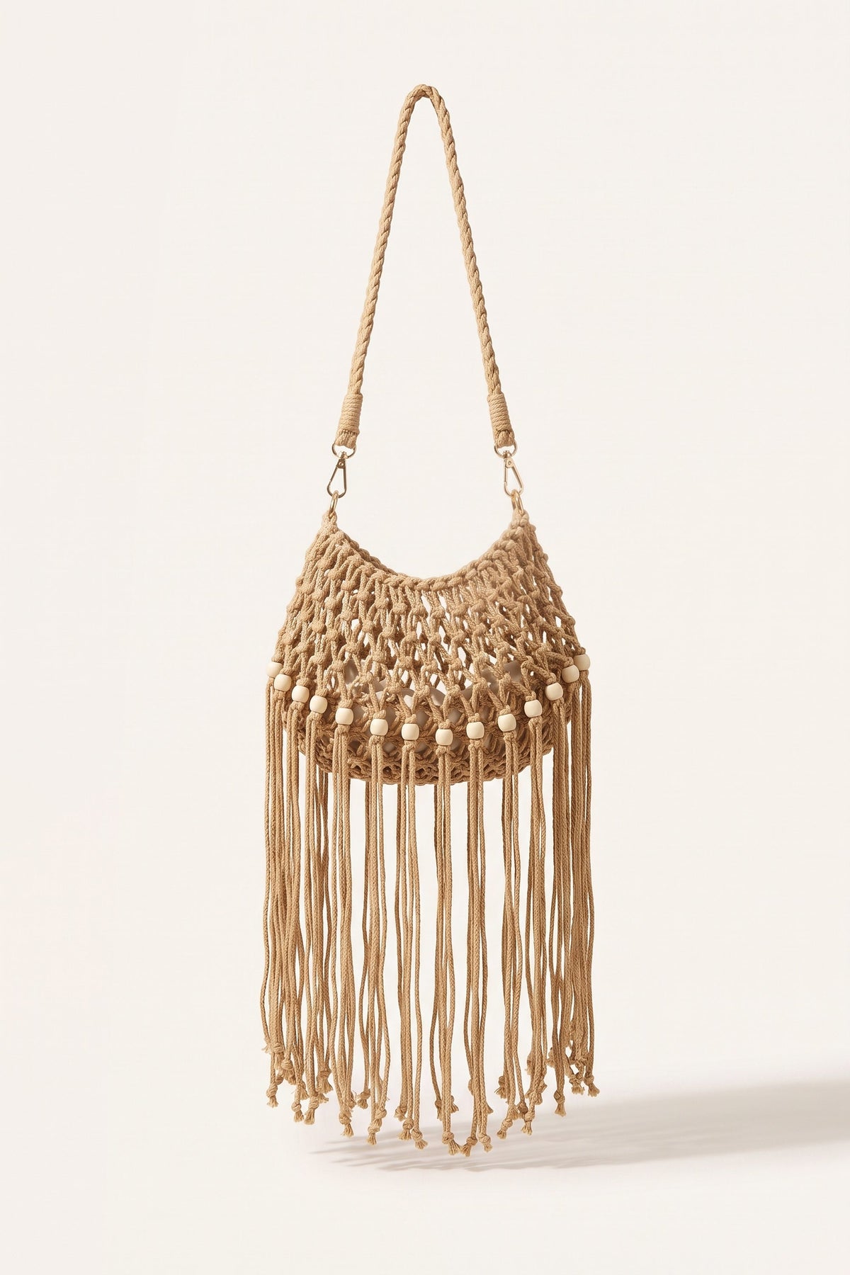 Juniper Shoulder Bag in Beige — front view