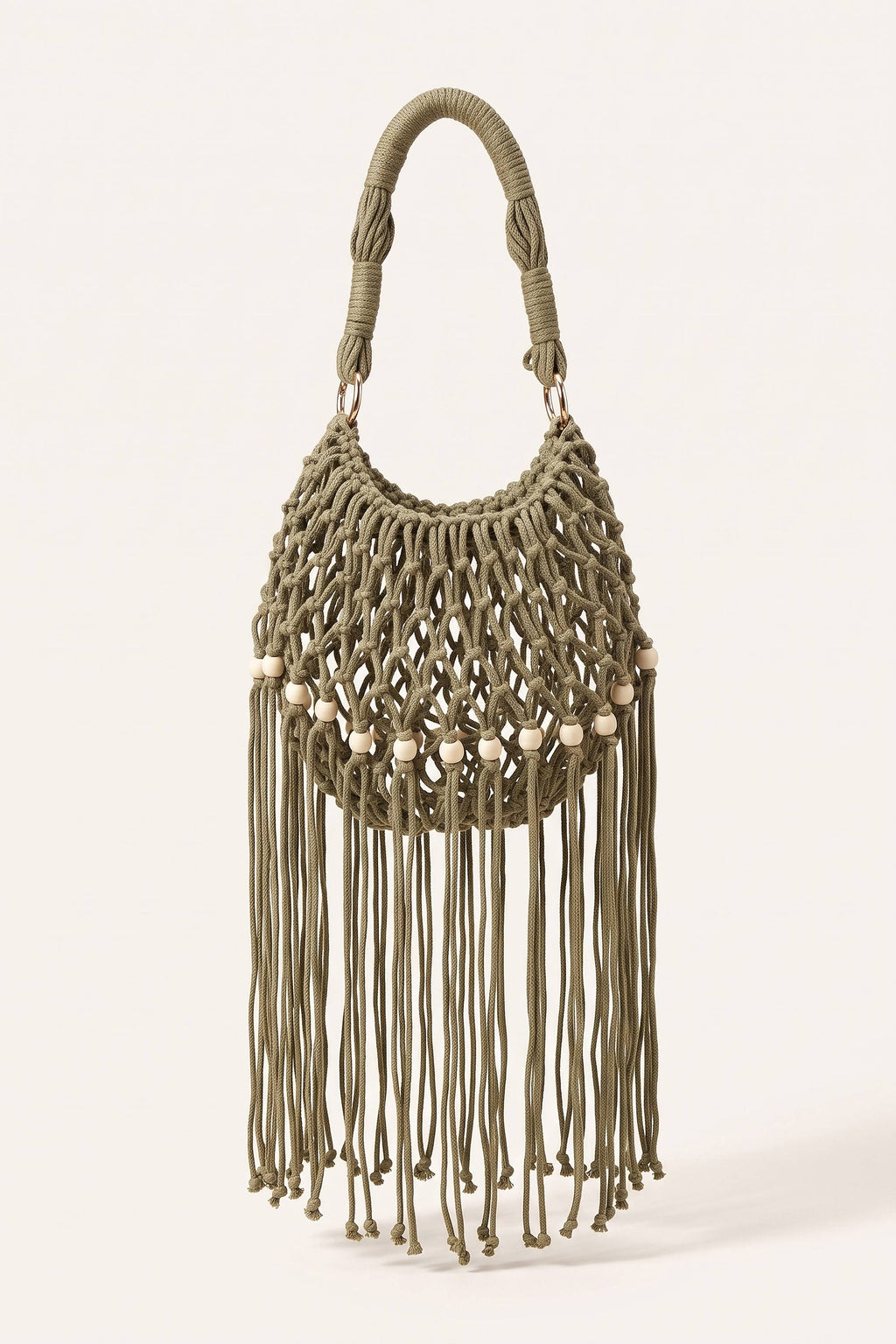 Juniper Shoulder Bag in Military Green — front view