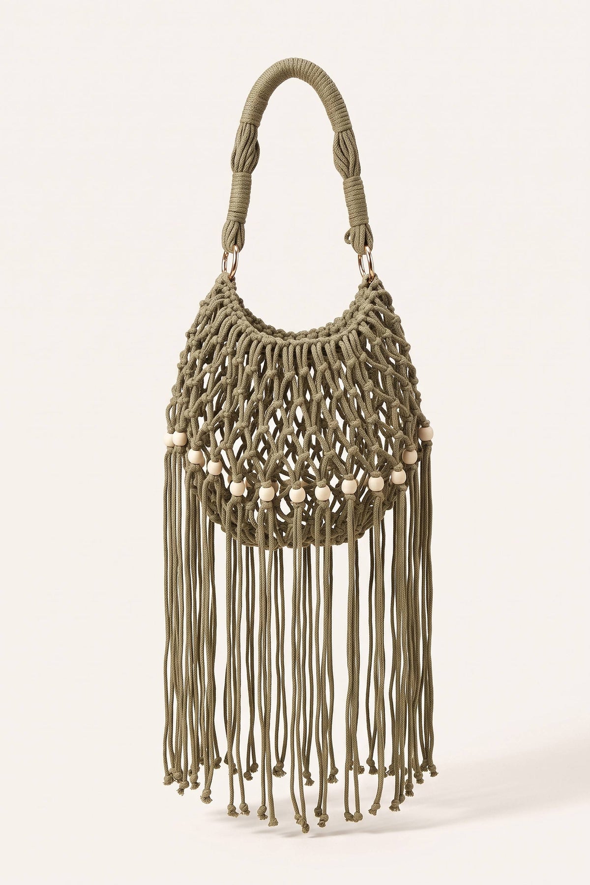 Juniper Shoulder Bag in Military Green — front view