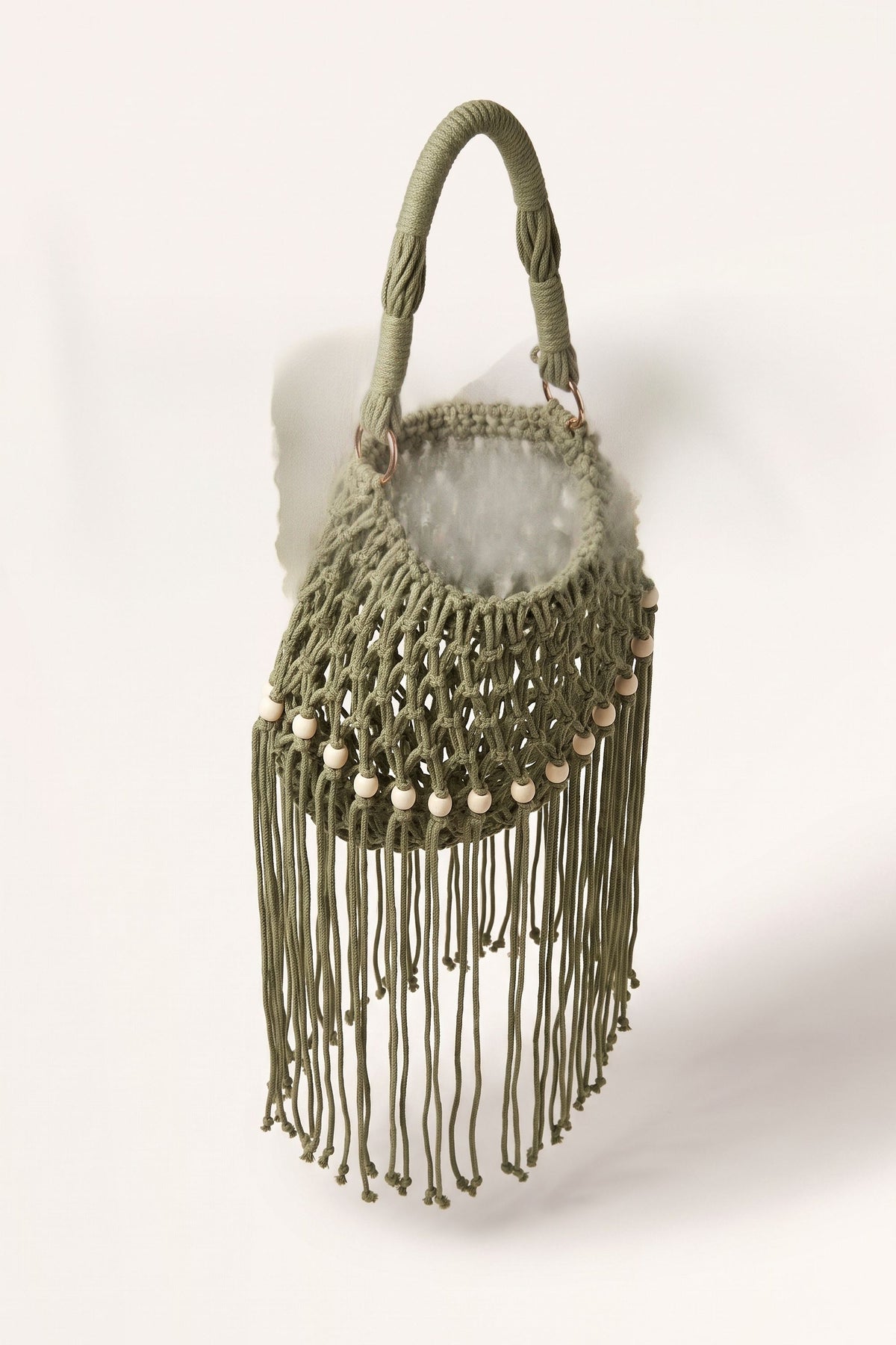 Juniper Shoulder Bag in Military Green — open view